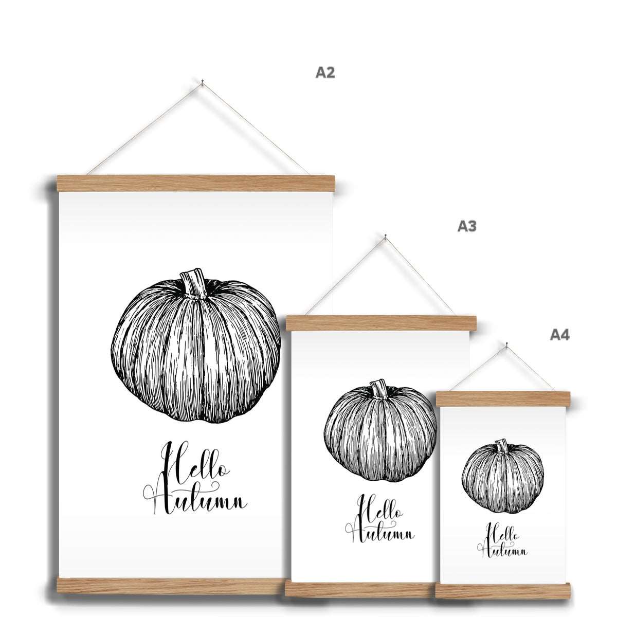 Pumpkin Art Print with Hanger