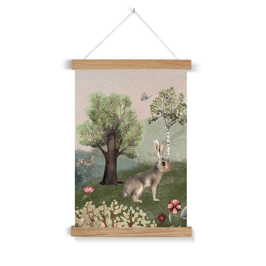 Blossom Wood Hare Hanging Print