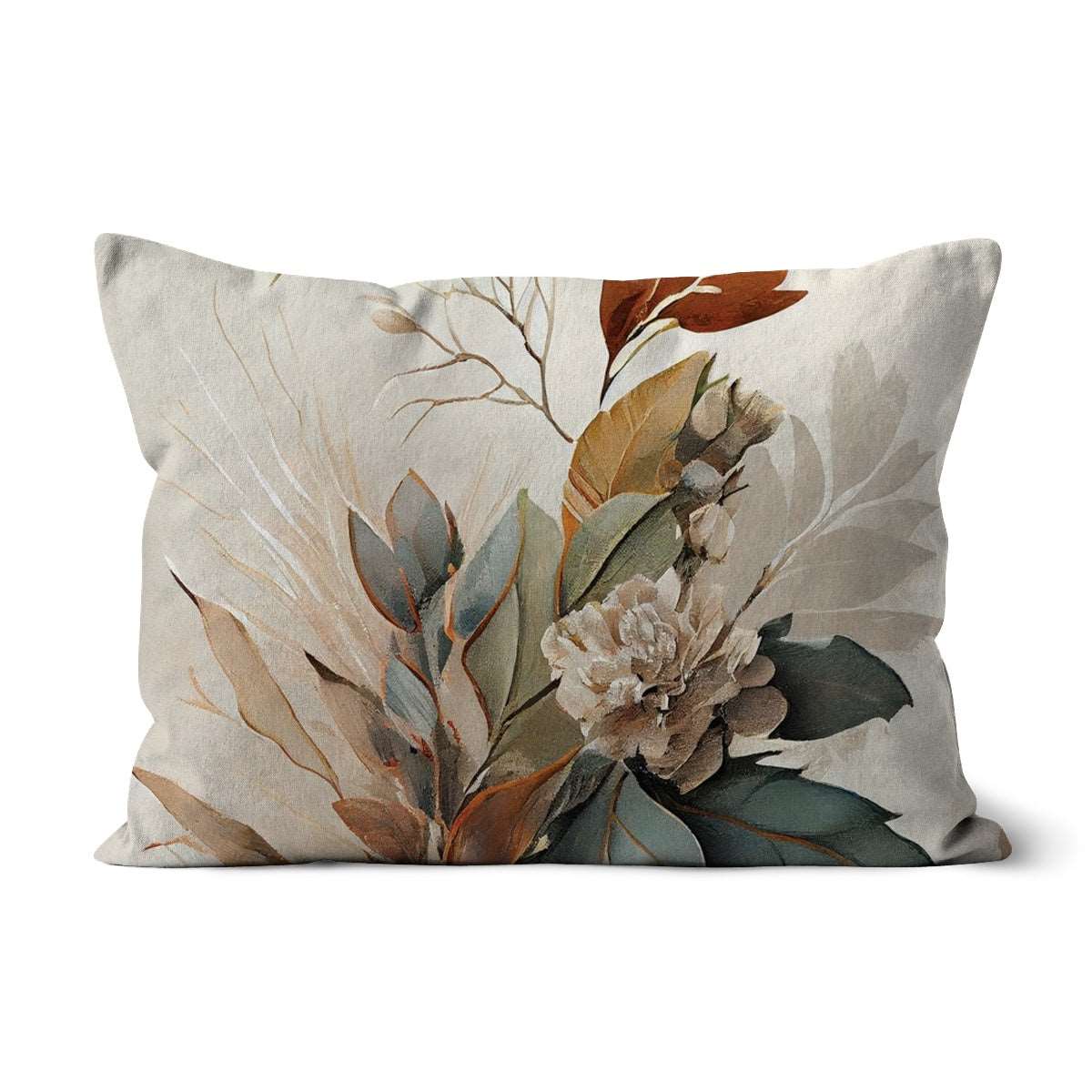 Vintage Autumn Flowers Cushion