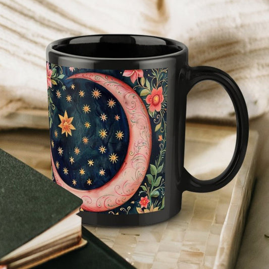 Pink Flower Moon Mug