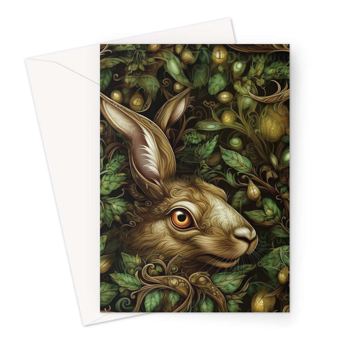 Mystic Forest Hare Greeting Card