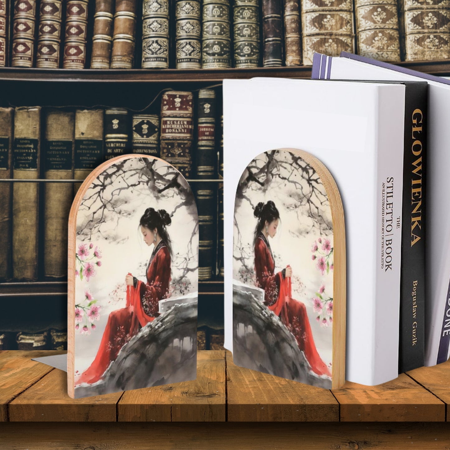 Oriental Lady Bookends