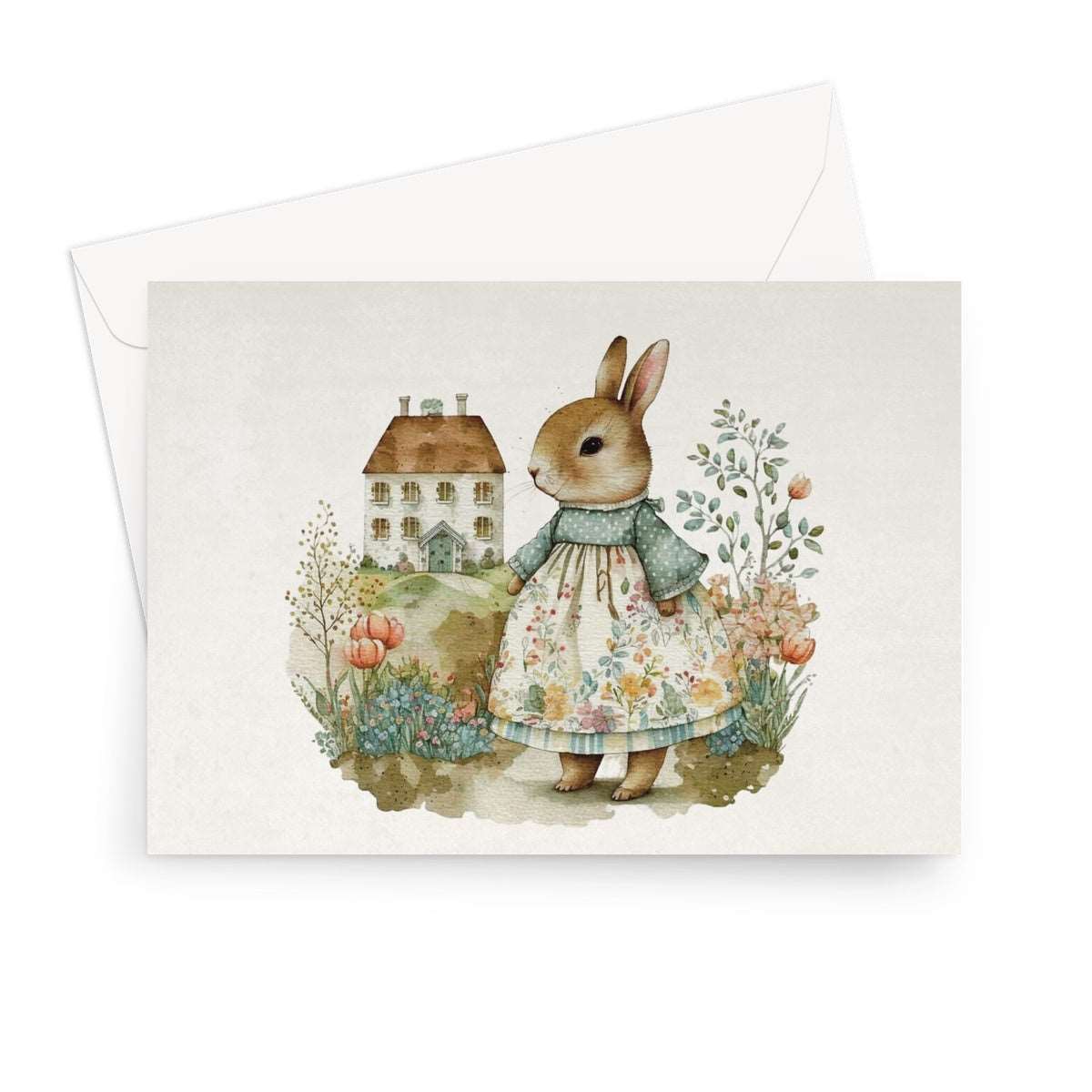 Vintage Bunny Greeting Card