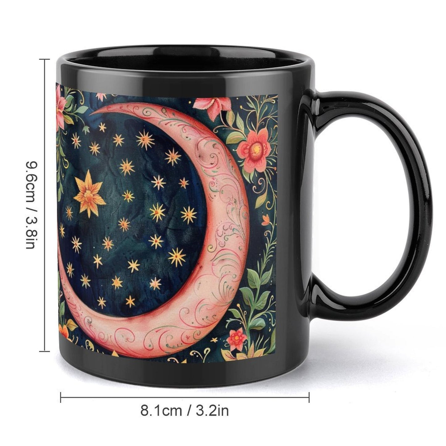 Pink Flower Moon Mug