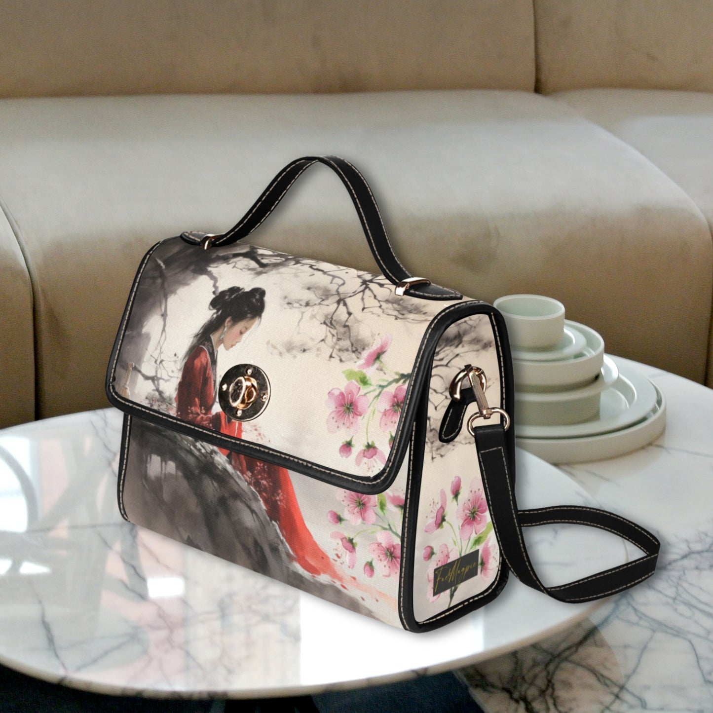 Oriental Lady Satchel Bag