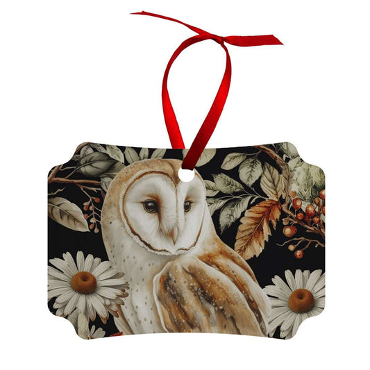 Barn Owl Wood Ornament