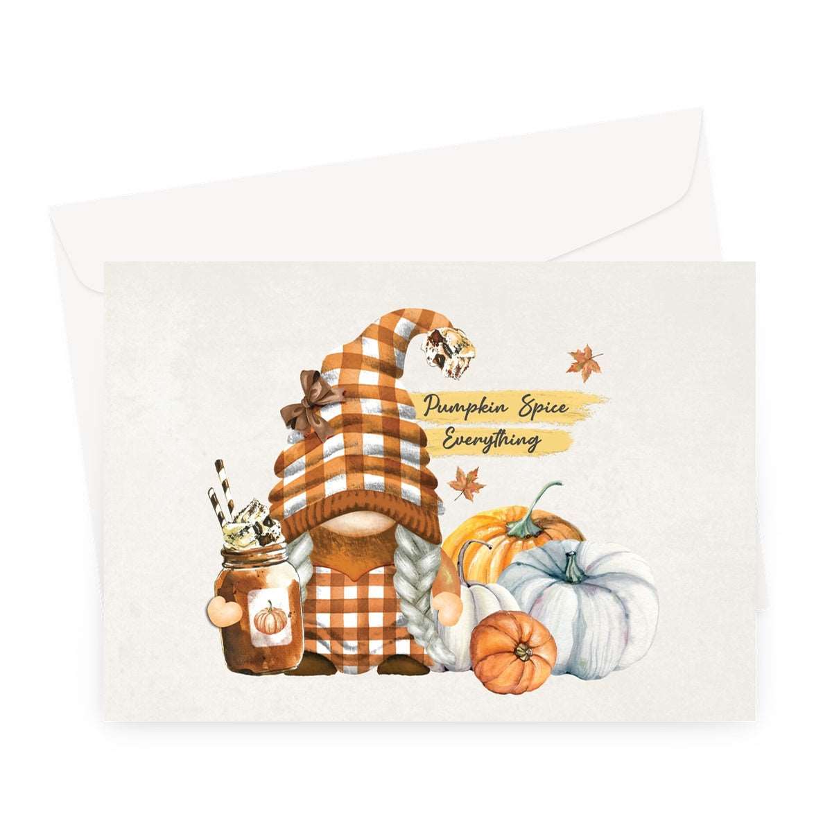 Gnome Pumpkin Spice Greeting Card