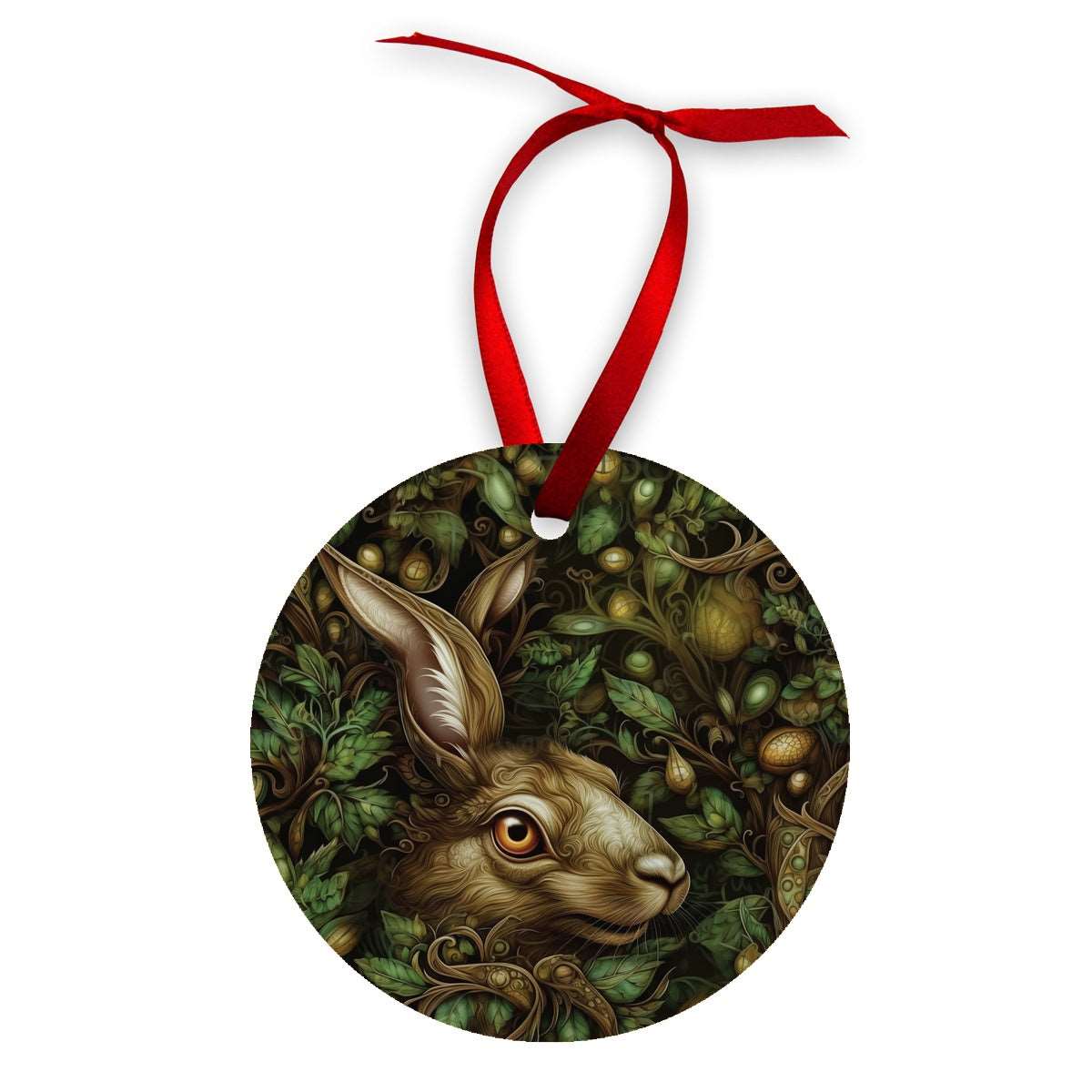 Mystic Forest Hare Wood Ornament