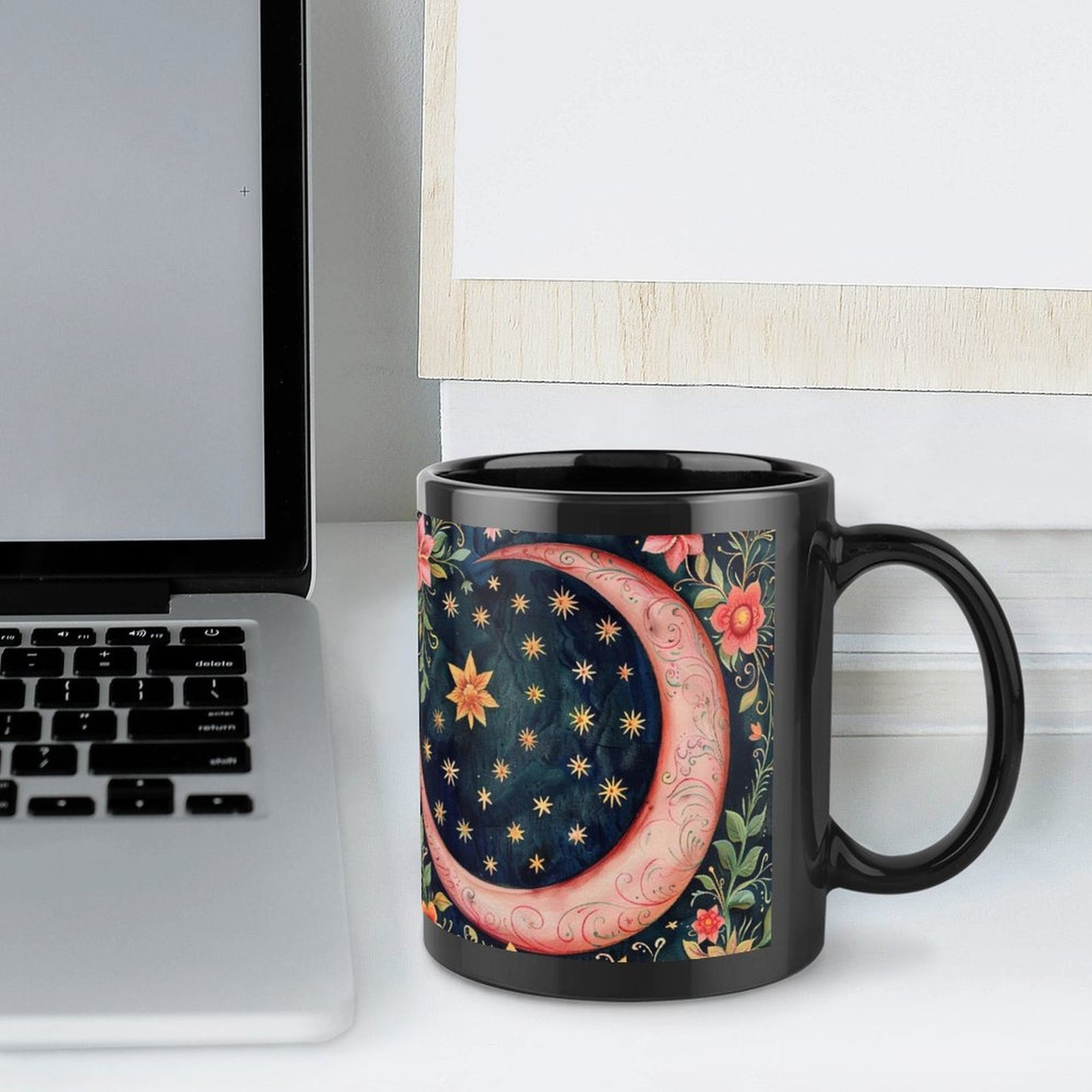 Pink Flower Moon Mug