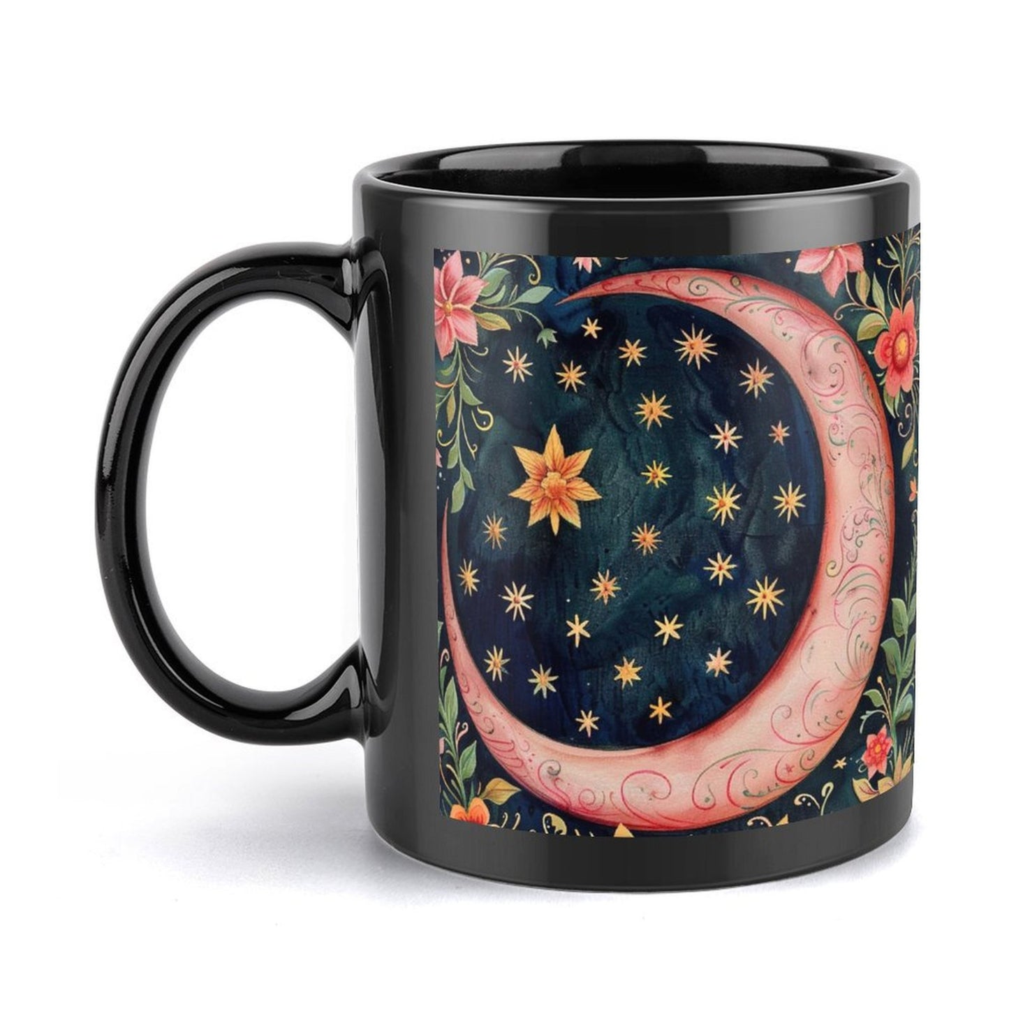 Pink Flower Moon Mug