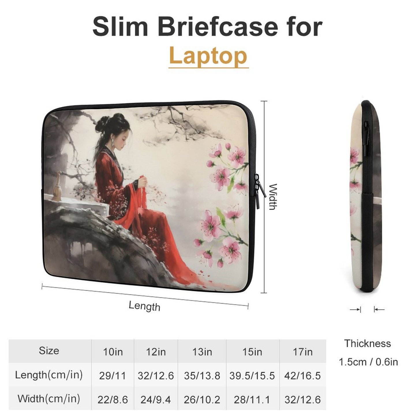 Oriental Lady Laptop Sleeve