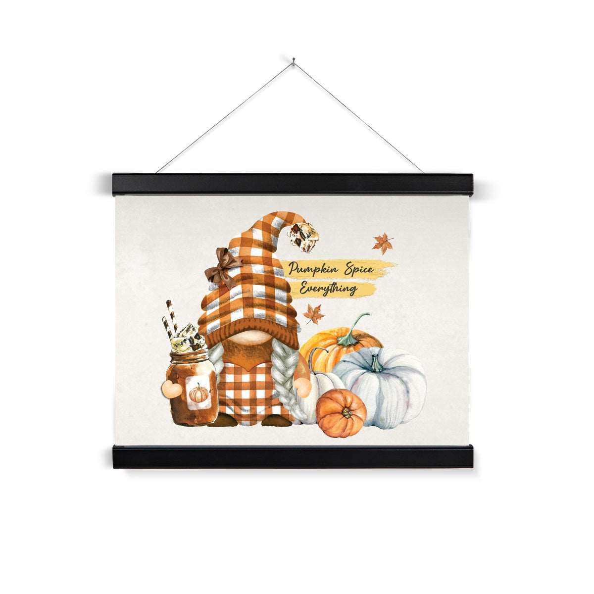 Gnome Pumpkin Spice Hanging Print