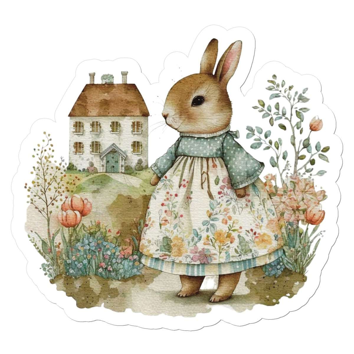 Vintage Bunny Sticker