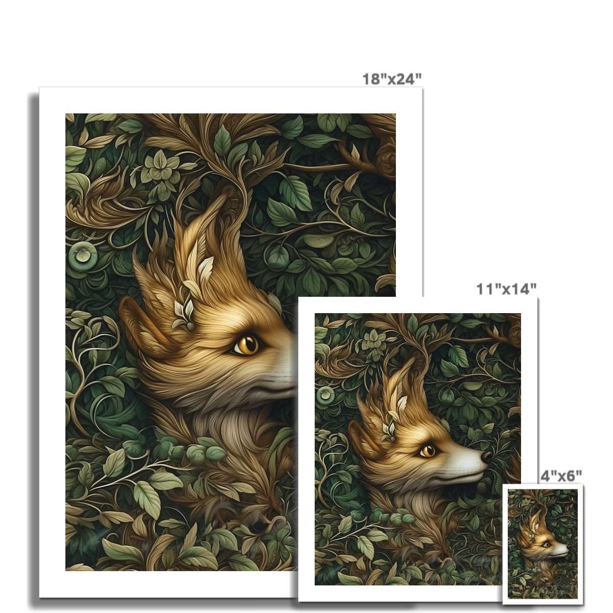 Mystic Forest Fox Art Print