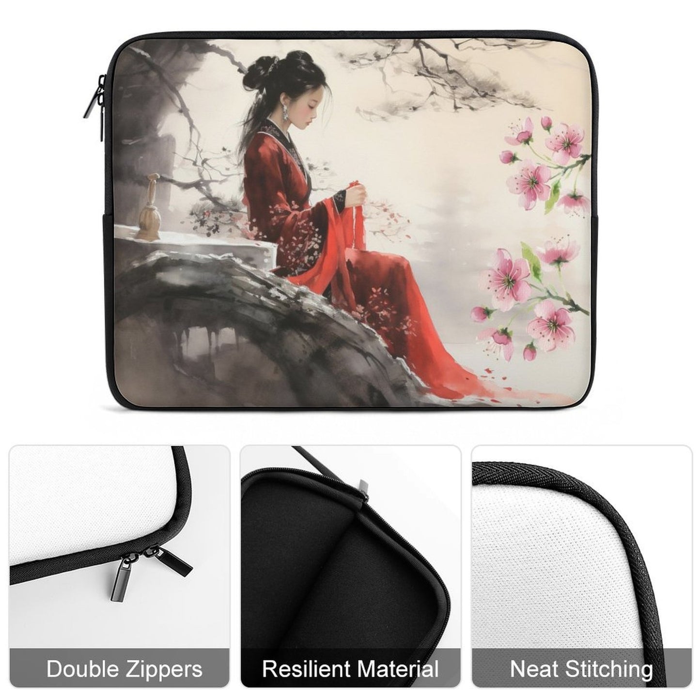 Oriental Lady Laptop Sleeve