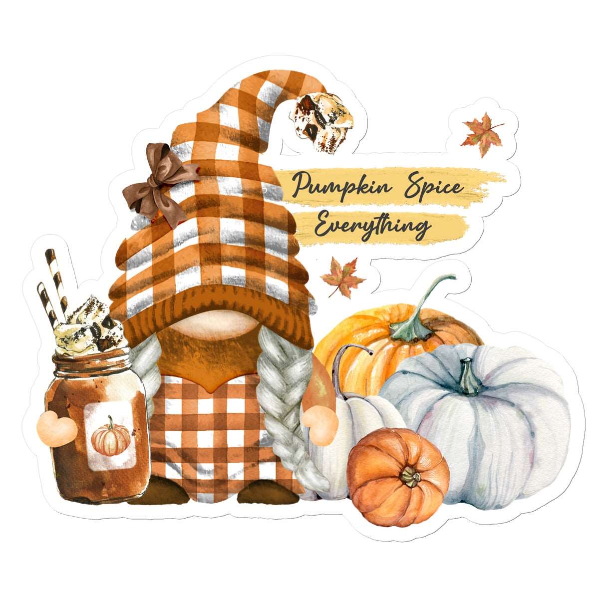 Gnome Pumpkin Spice Sticker