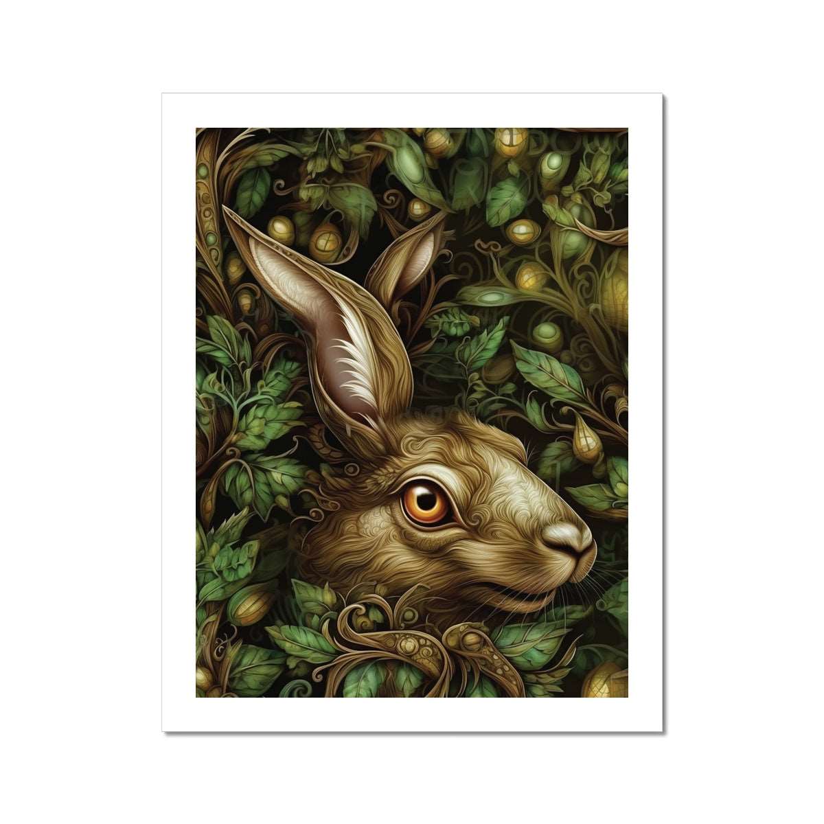 Mystic Forest Hare Art Print