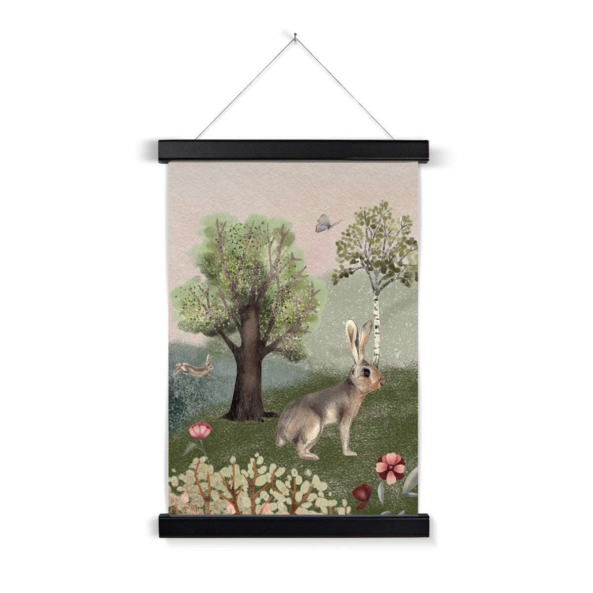 Blossom Wood Hare Hanging Print