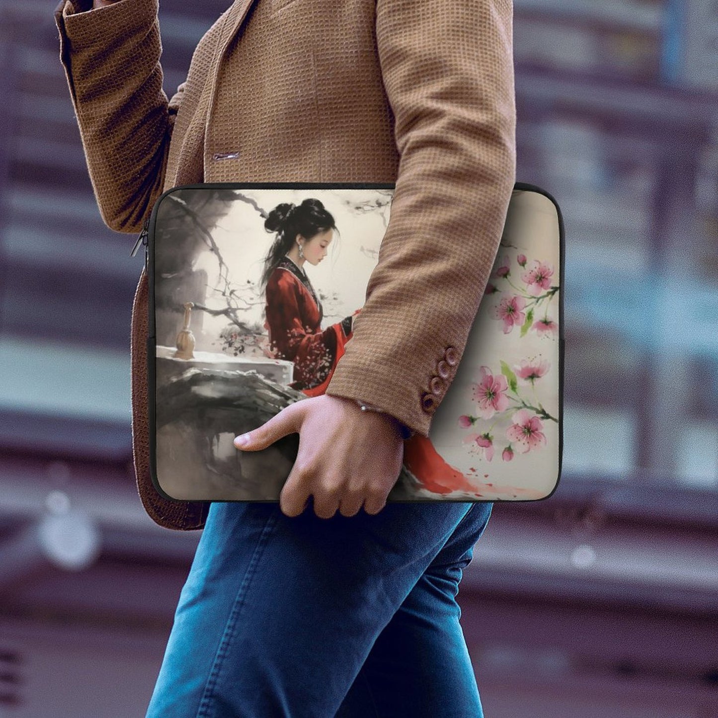 Oriental Lady Laptop Sleeve