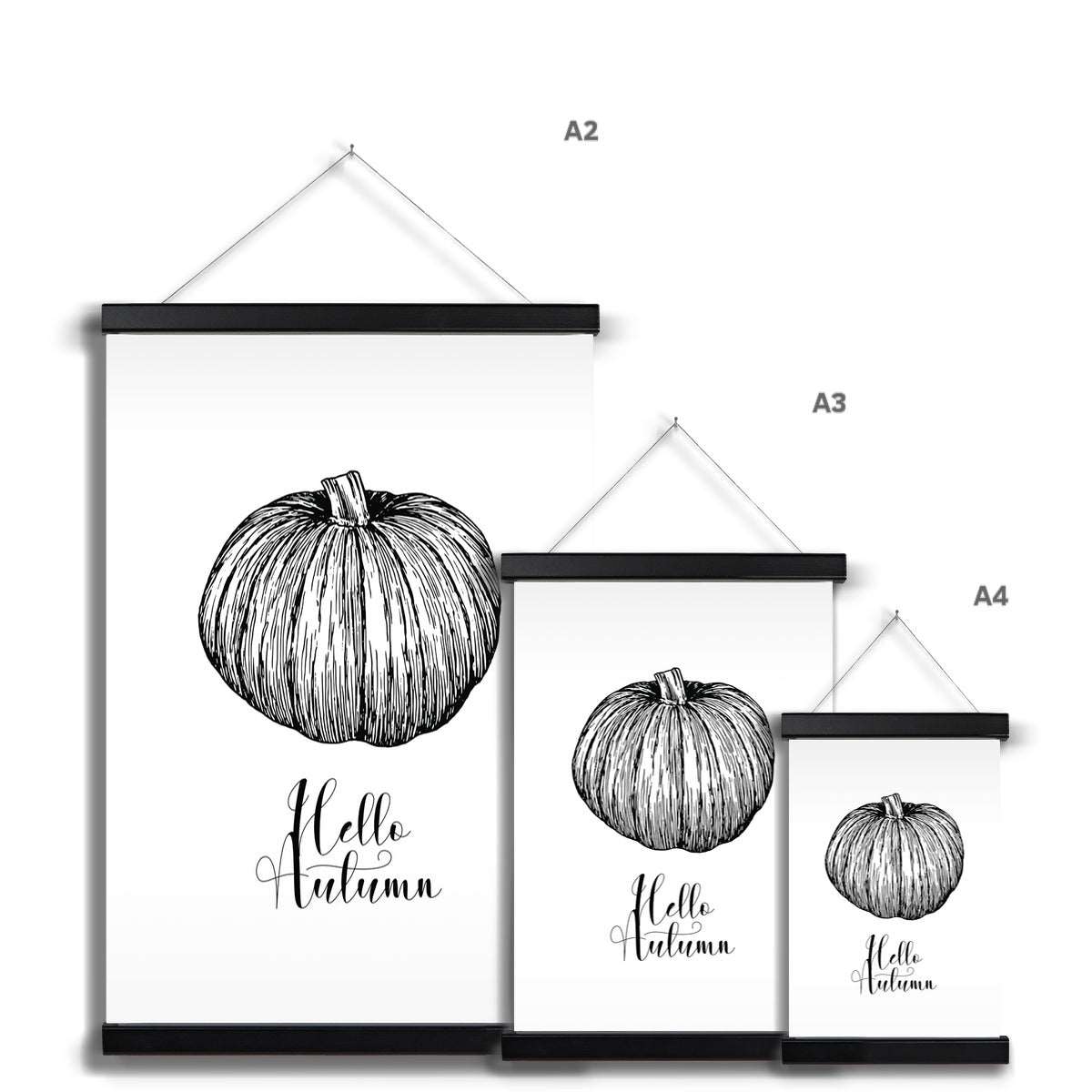 Pumpkin Art Print with Hanger