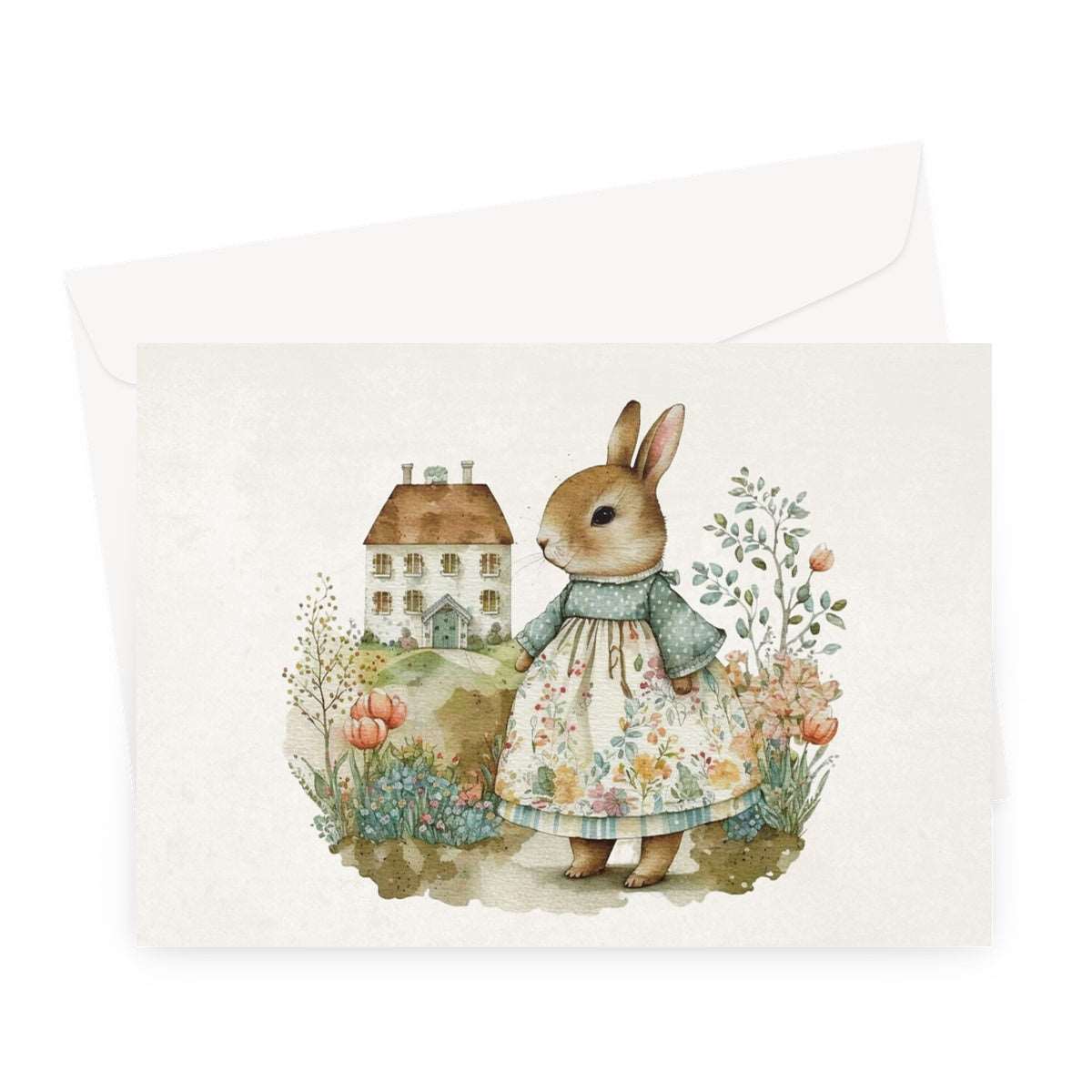 Vintage Bunny Greeting Card