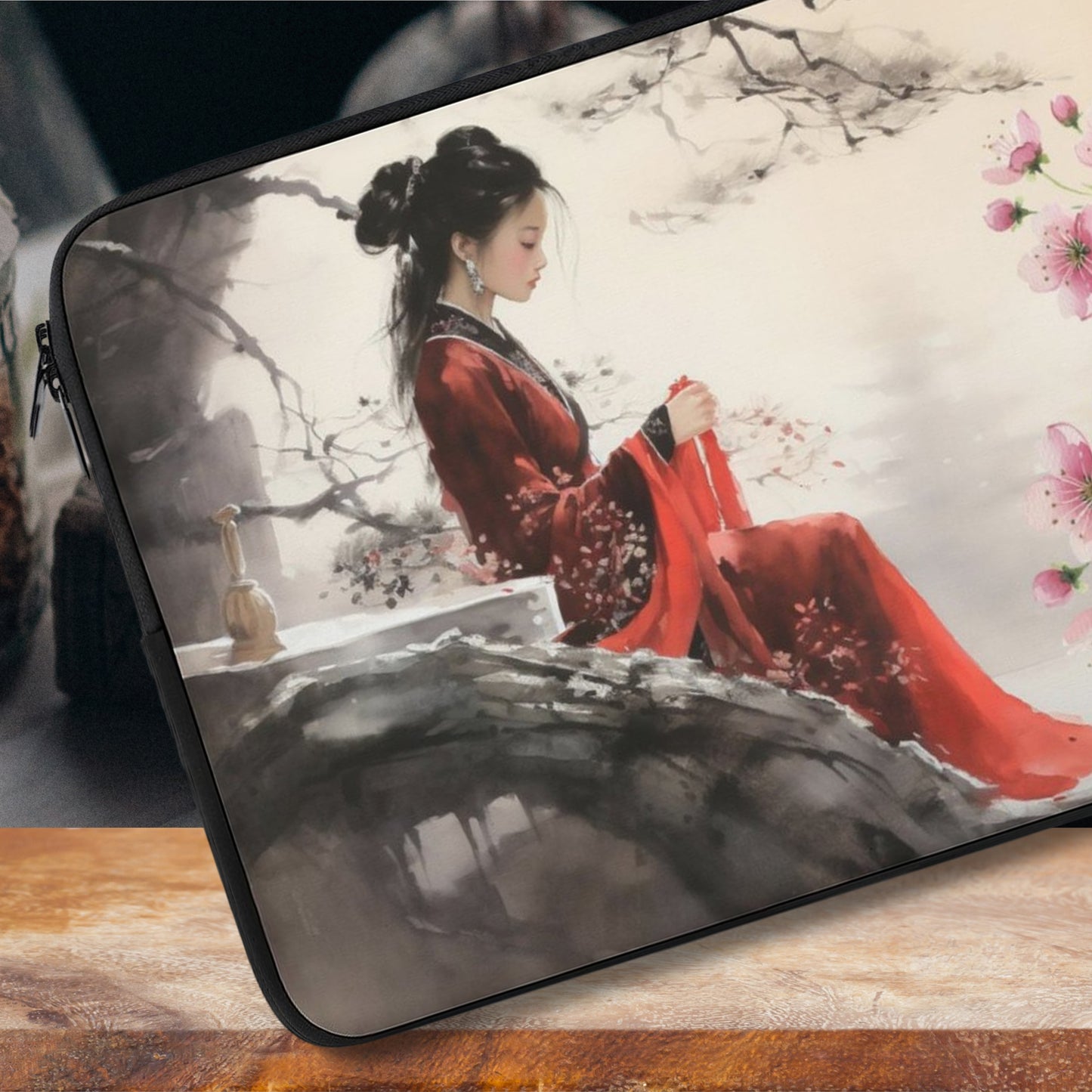 Oriental Lady Laptop Sleeve