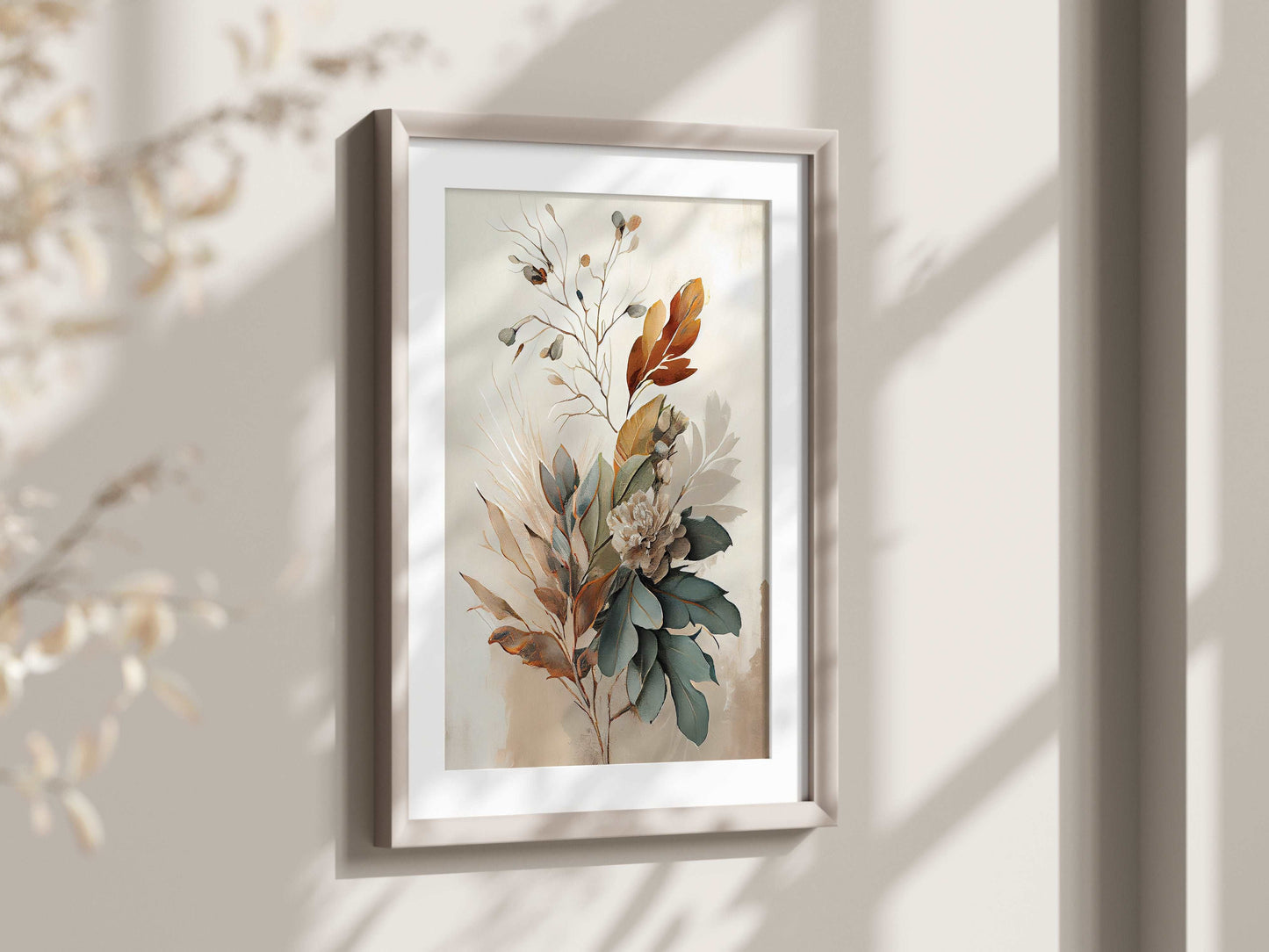 Vintage Autumn Flowers Art Print