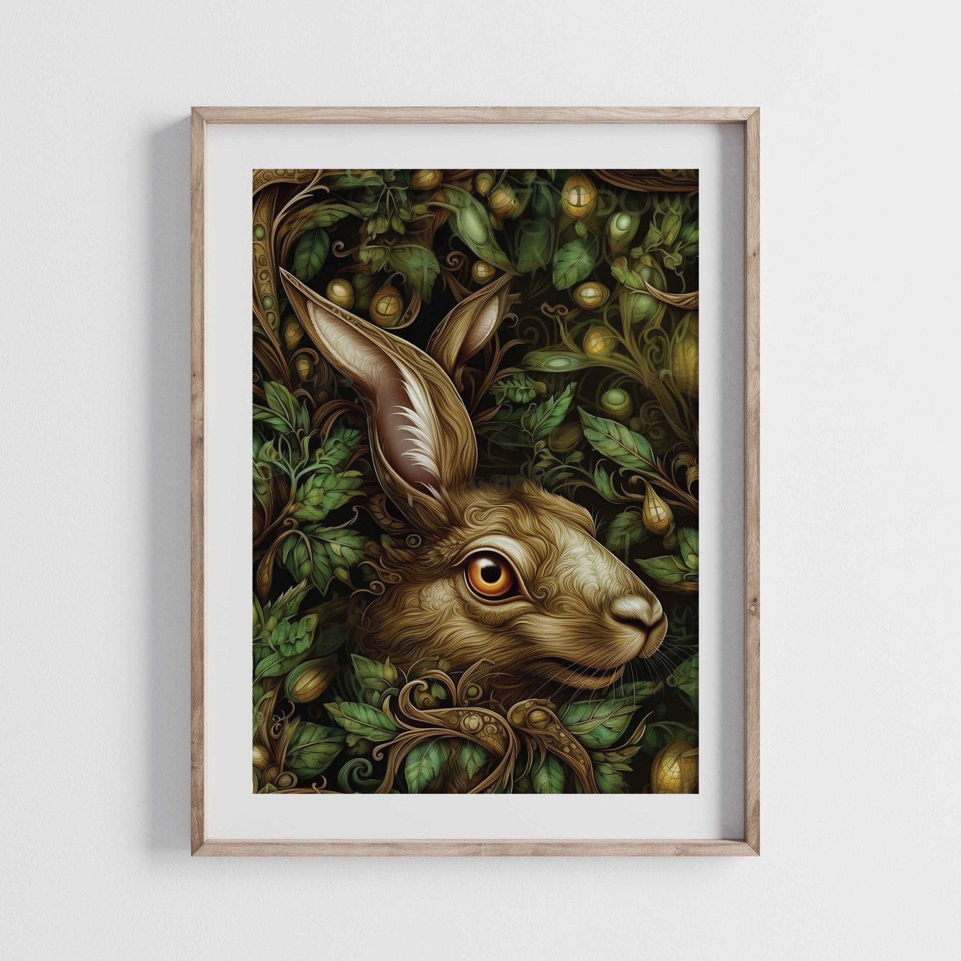 Mystic Forest Hare Art Print