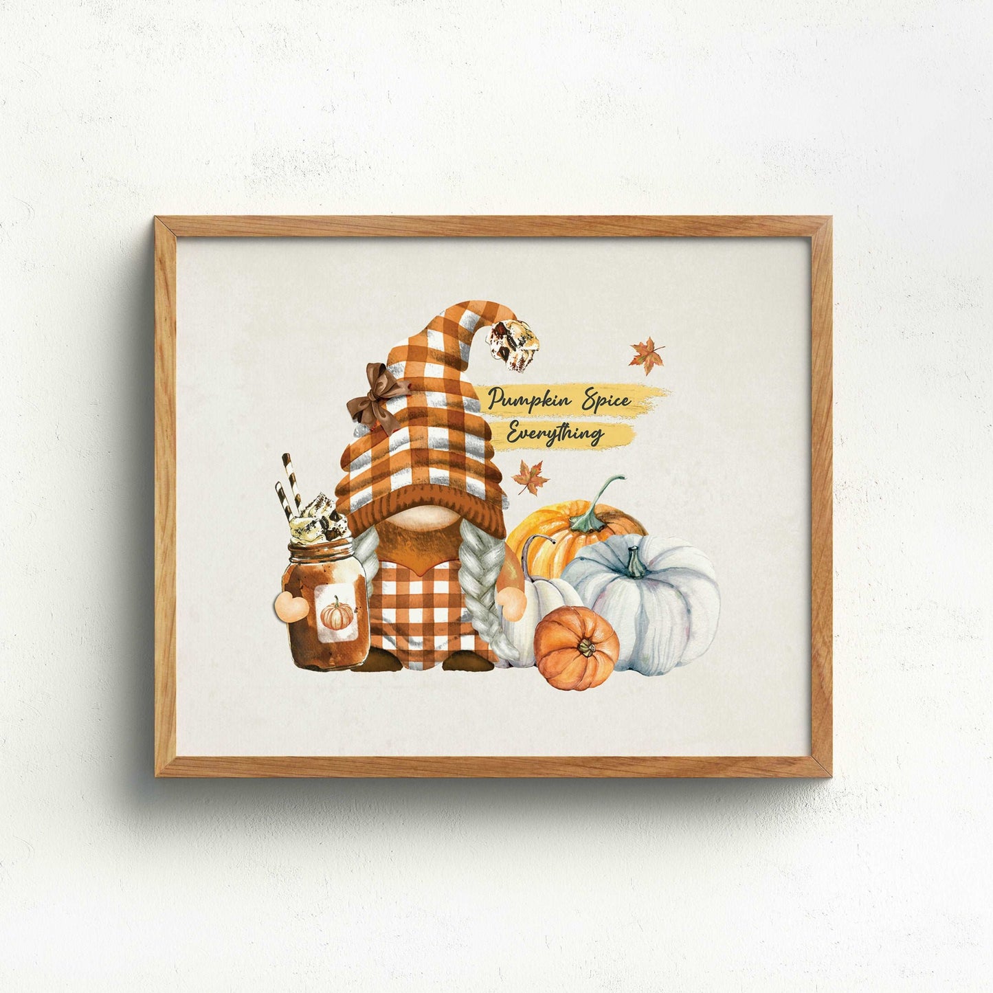 Gnome Pumpkin Spice Art Print