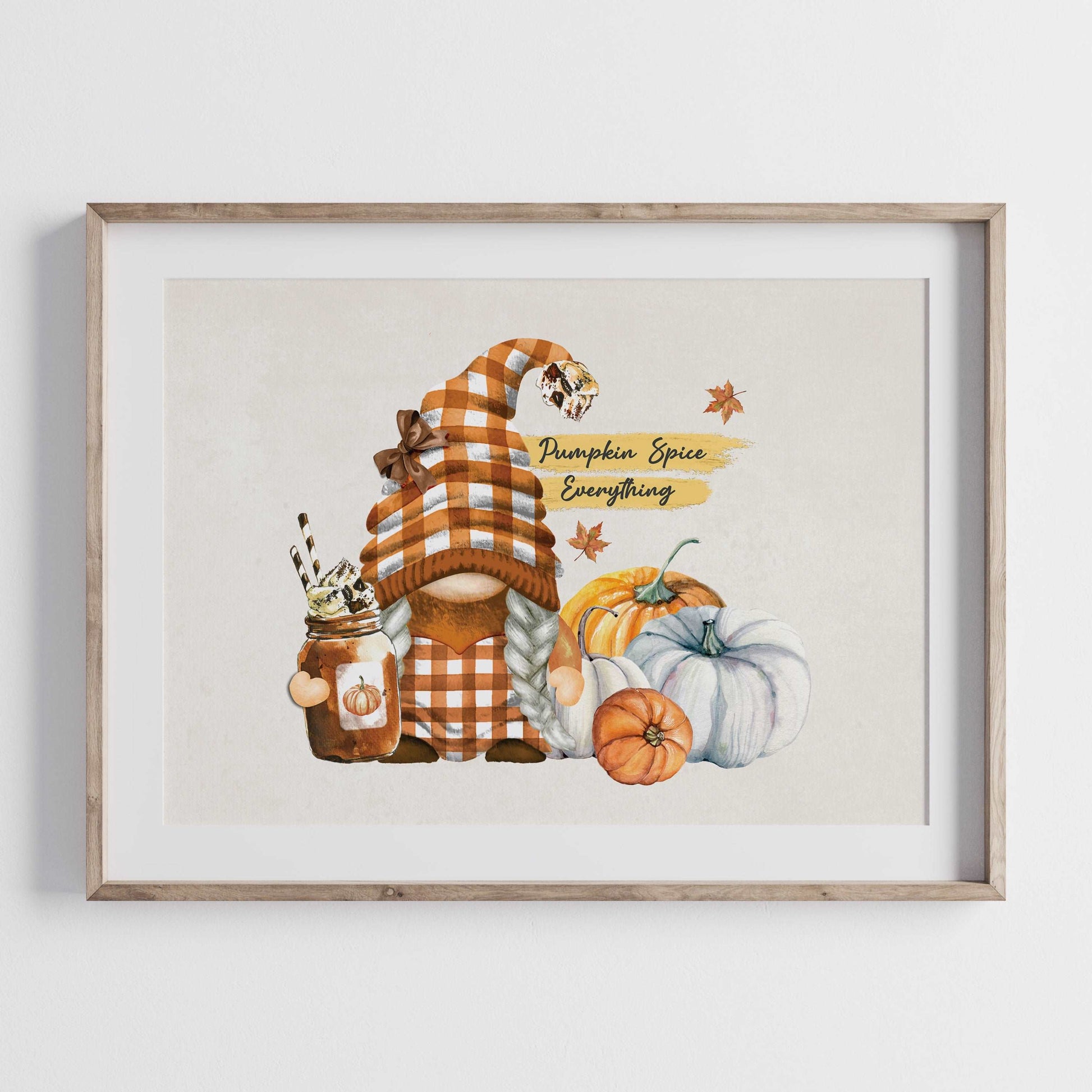 Gnome Pumpkin Spice Art Print