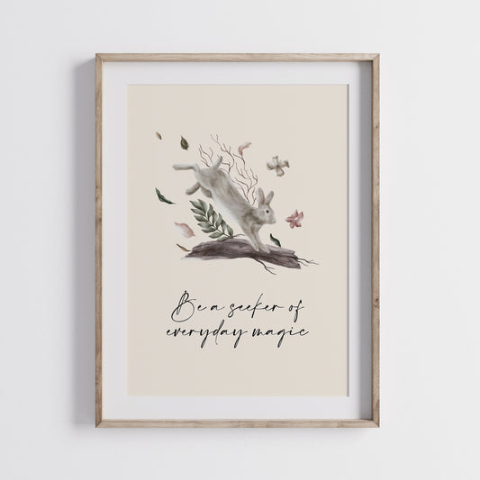 Woodland Rabbit Art Print