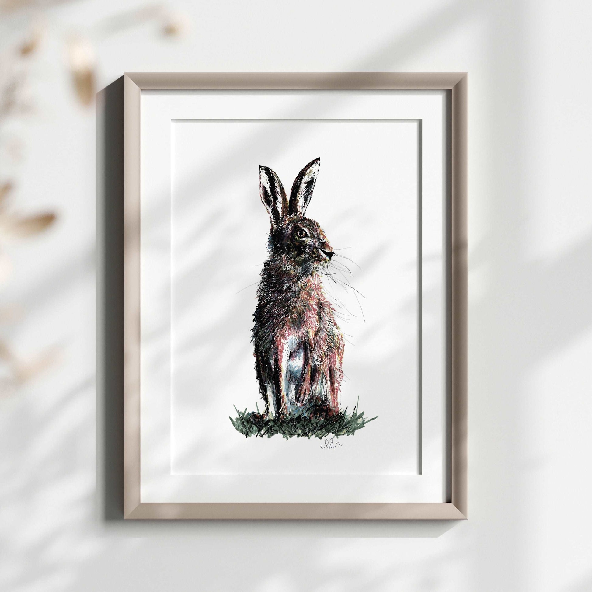 Rustic Hare Art Print