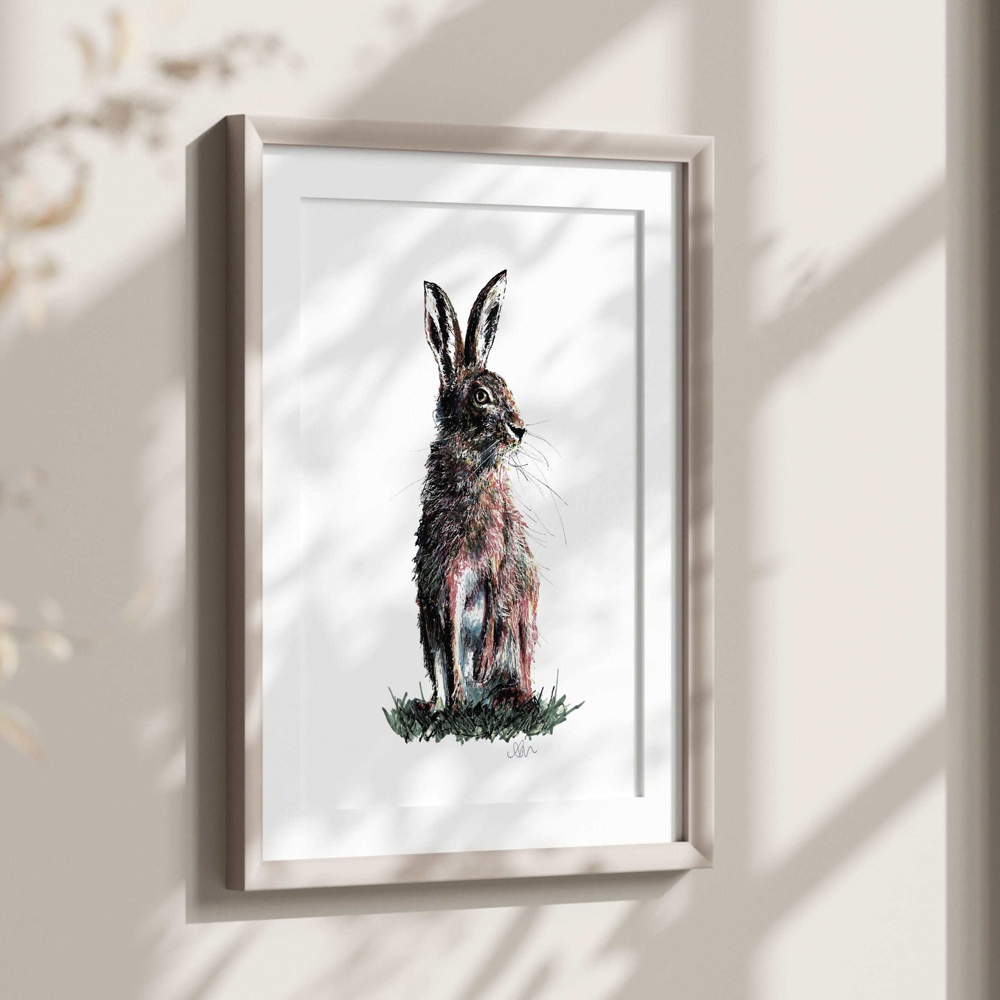 Rustic Hare Art Print