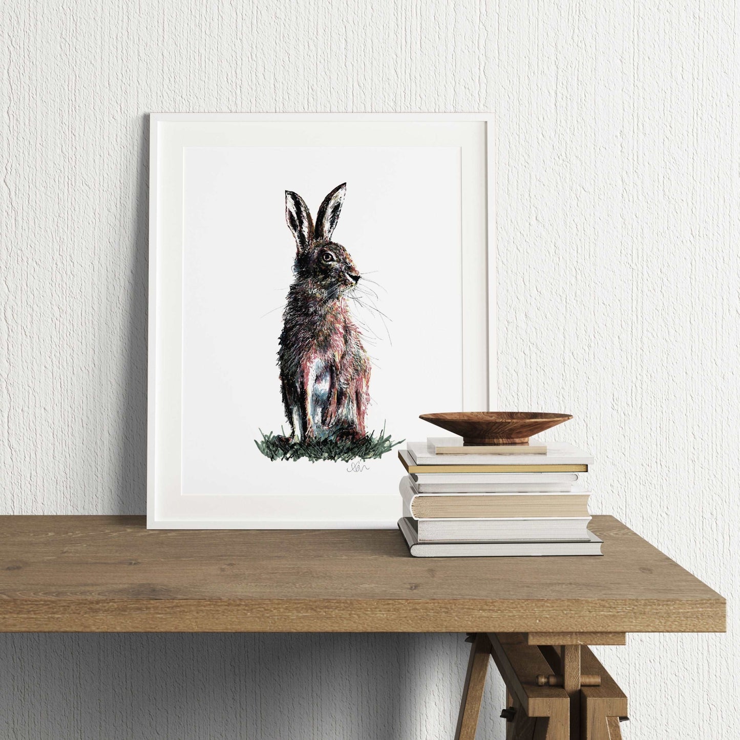 Rustic Hare Art Print