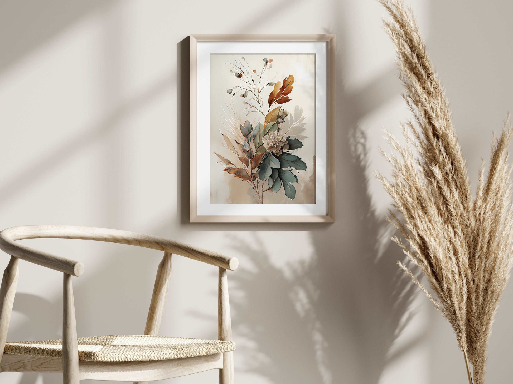 Vintage Autumn Flowers Art Print