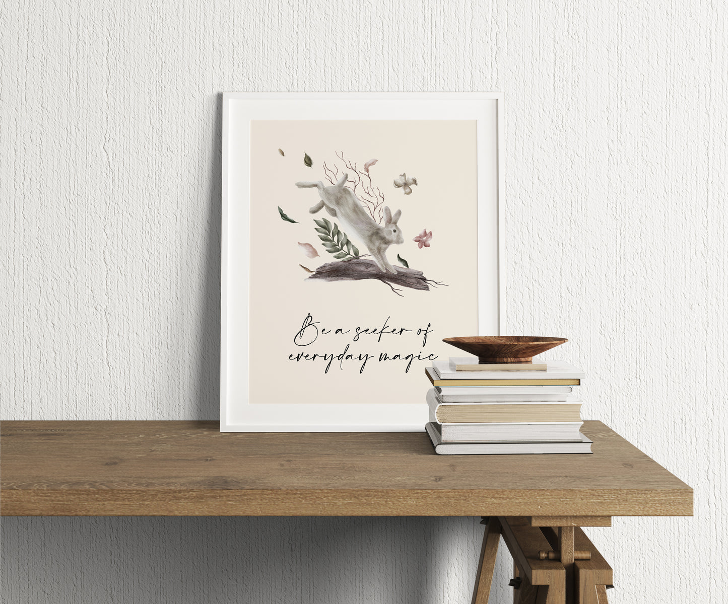 Woodland Rabbit Art Print