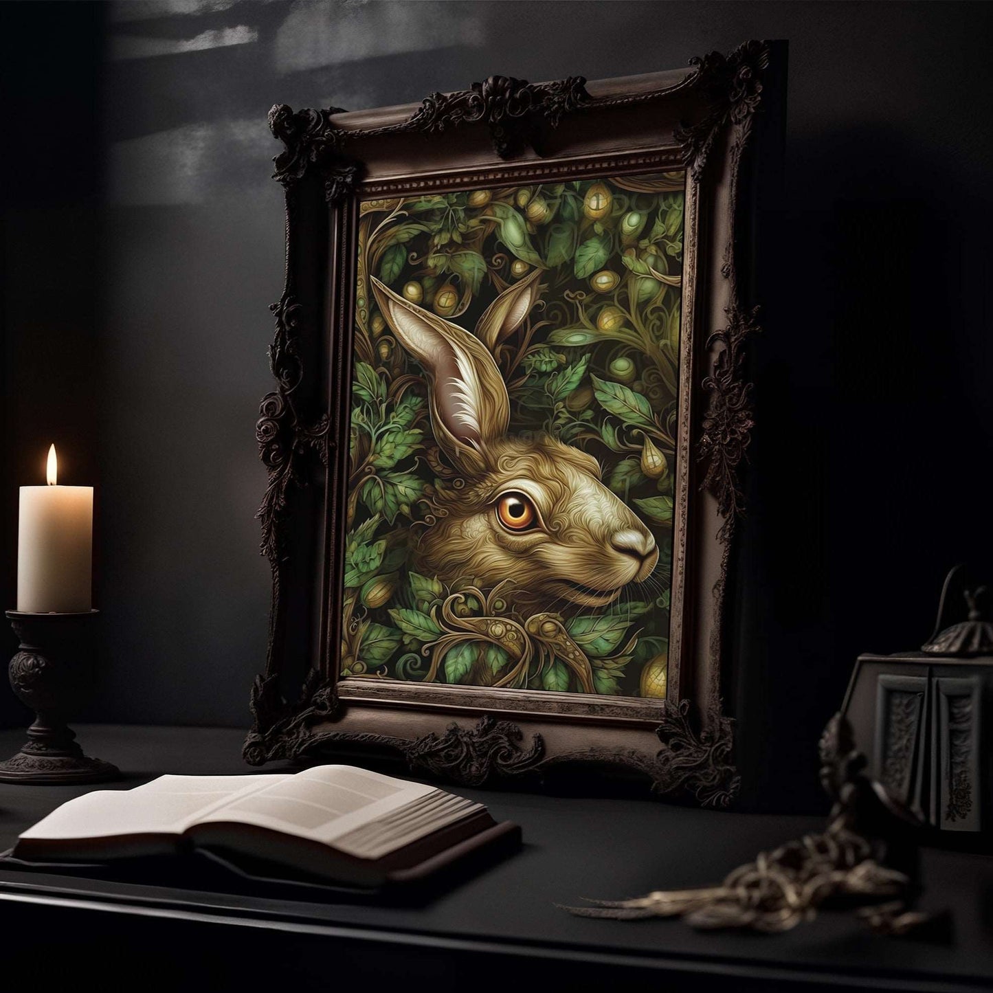 Mystic Forest Hare Art Print