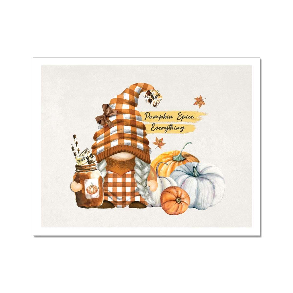 Gnome Pumpkin Spice Art Print