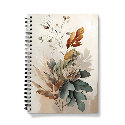 Vintage Autumn Flowers Notebook