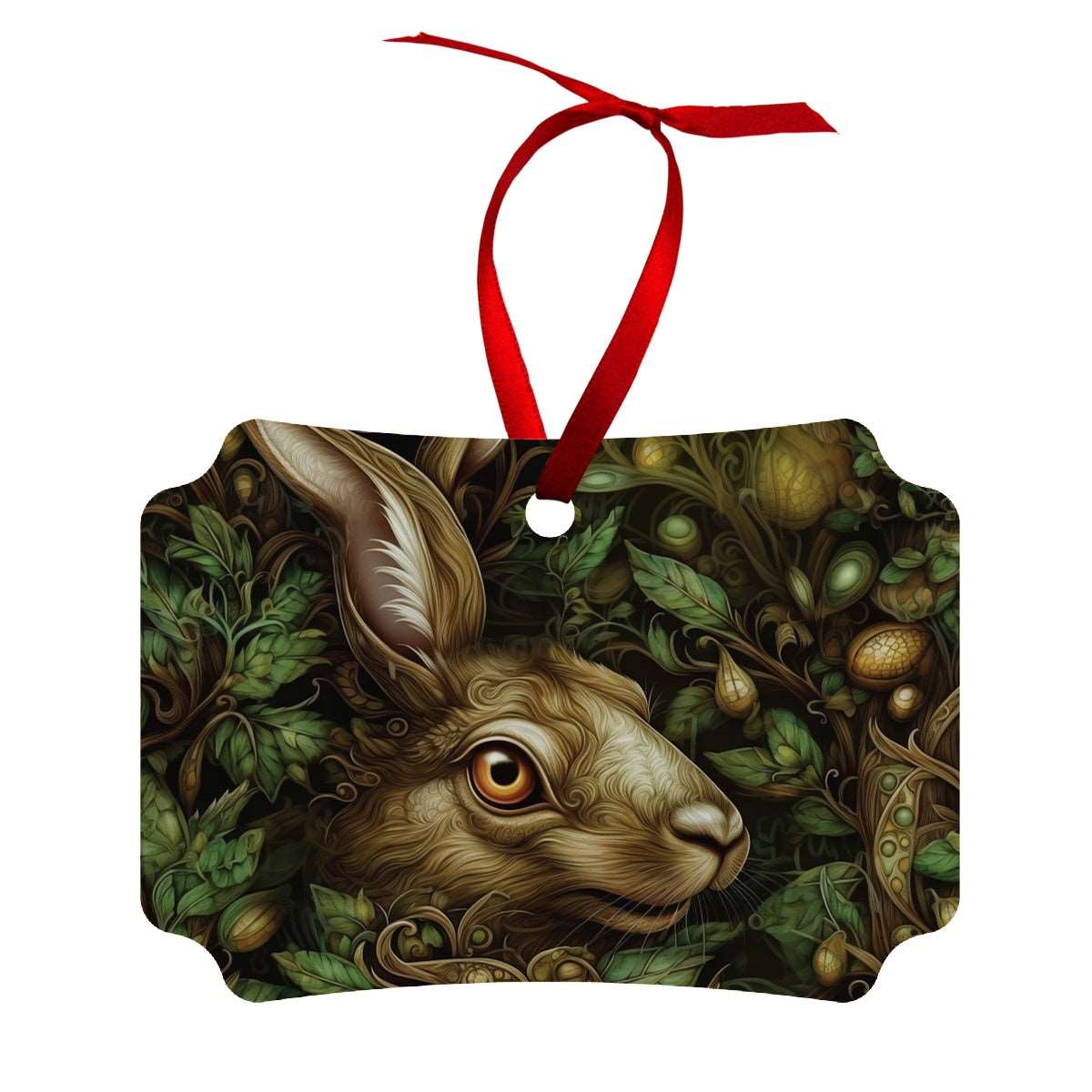 Mystic Forest Hare Wood Ornament