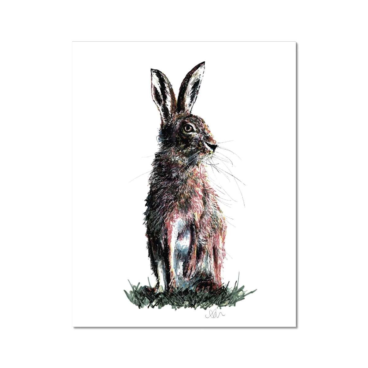 Rustic Hare Art Print