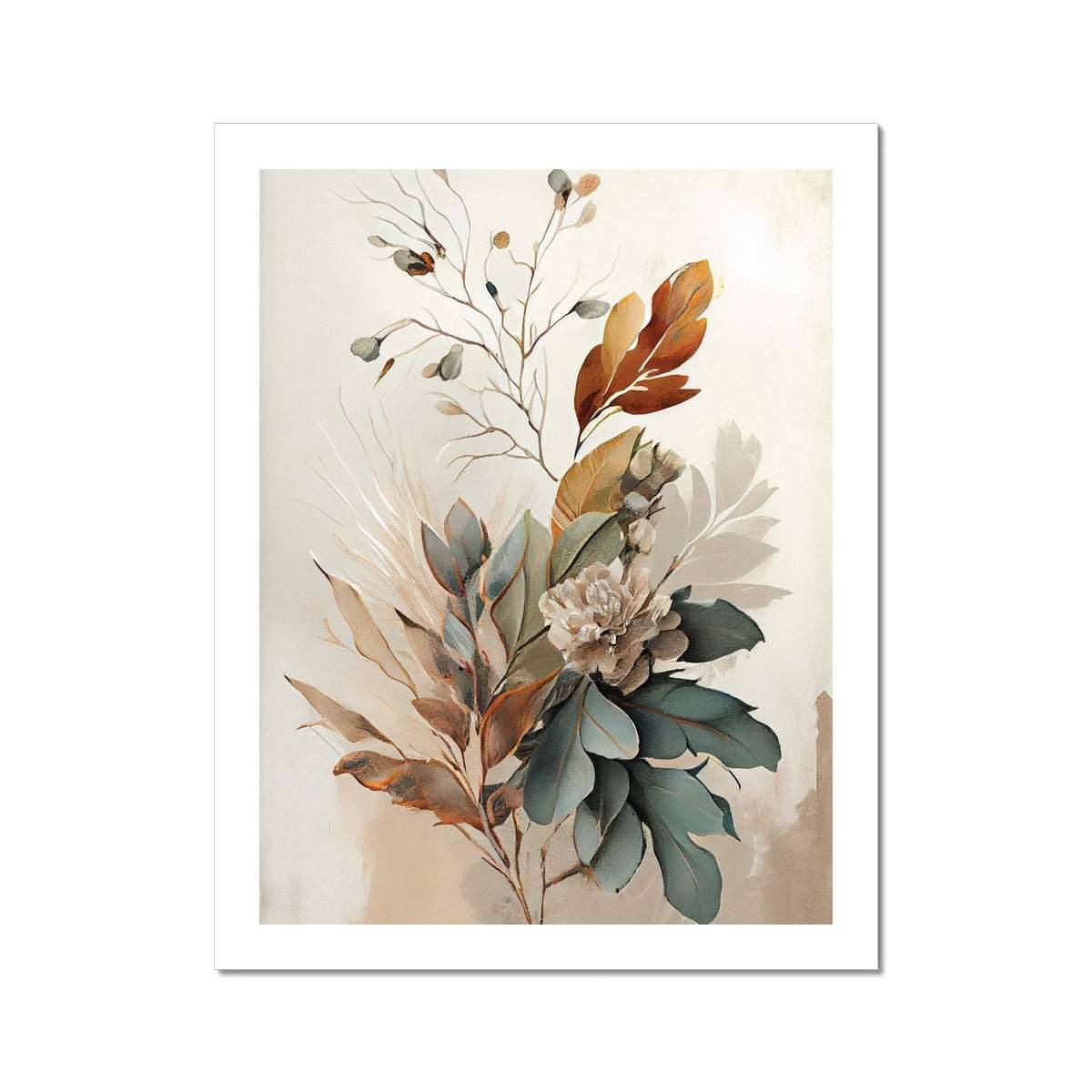 Vintage Autumn Flowers Art Print