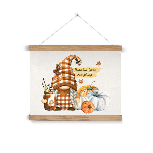 Gnome Pumpkin Spice Hanging Print