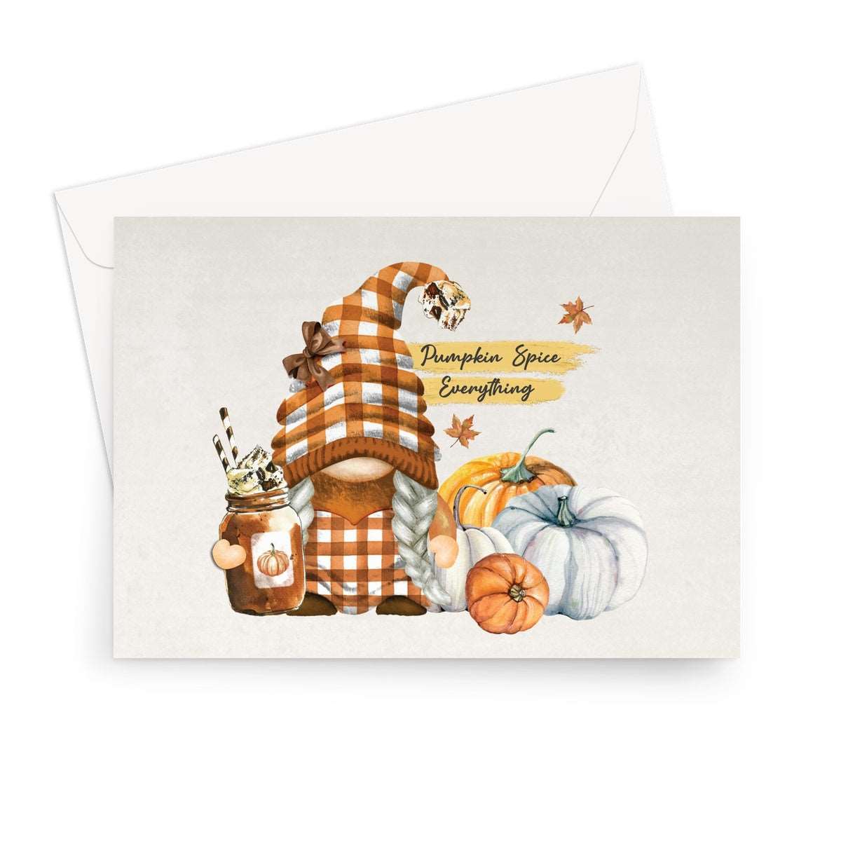 Gnome Pumpkin Spice Greeting Card