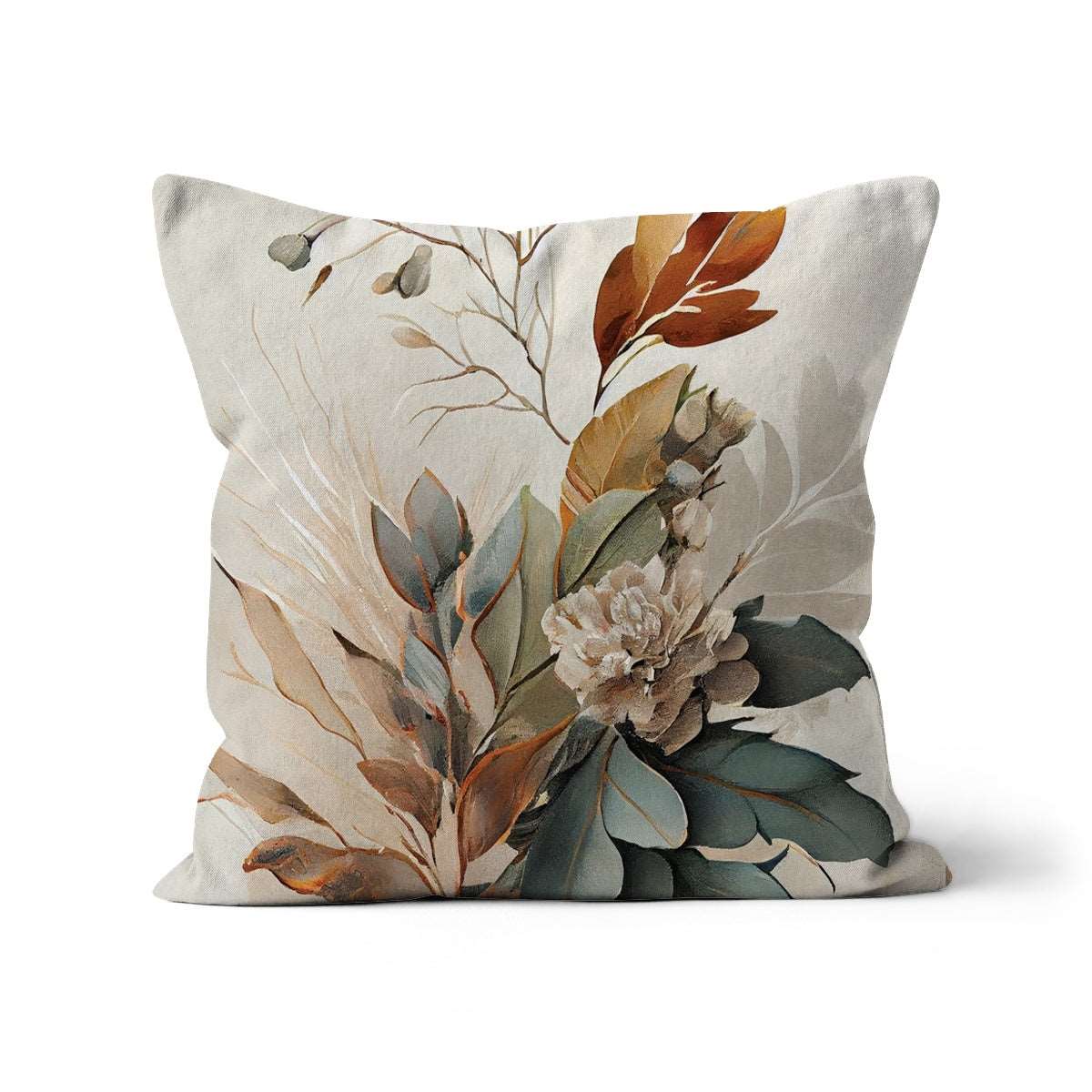 Vintage Autumn Flowers Cushion