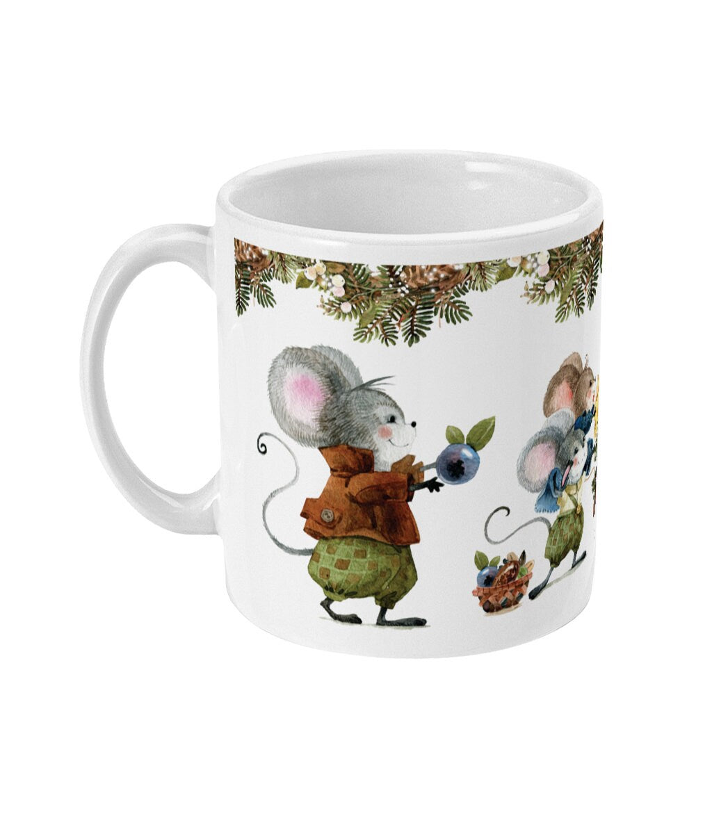 Winter Mice Fun Mug, Christmas Mug, Cute Christmas, Christmas Mice, Festive Mug, Christmas Gift, Winter Wonderland, Mouse Mug