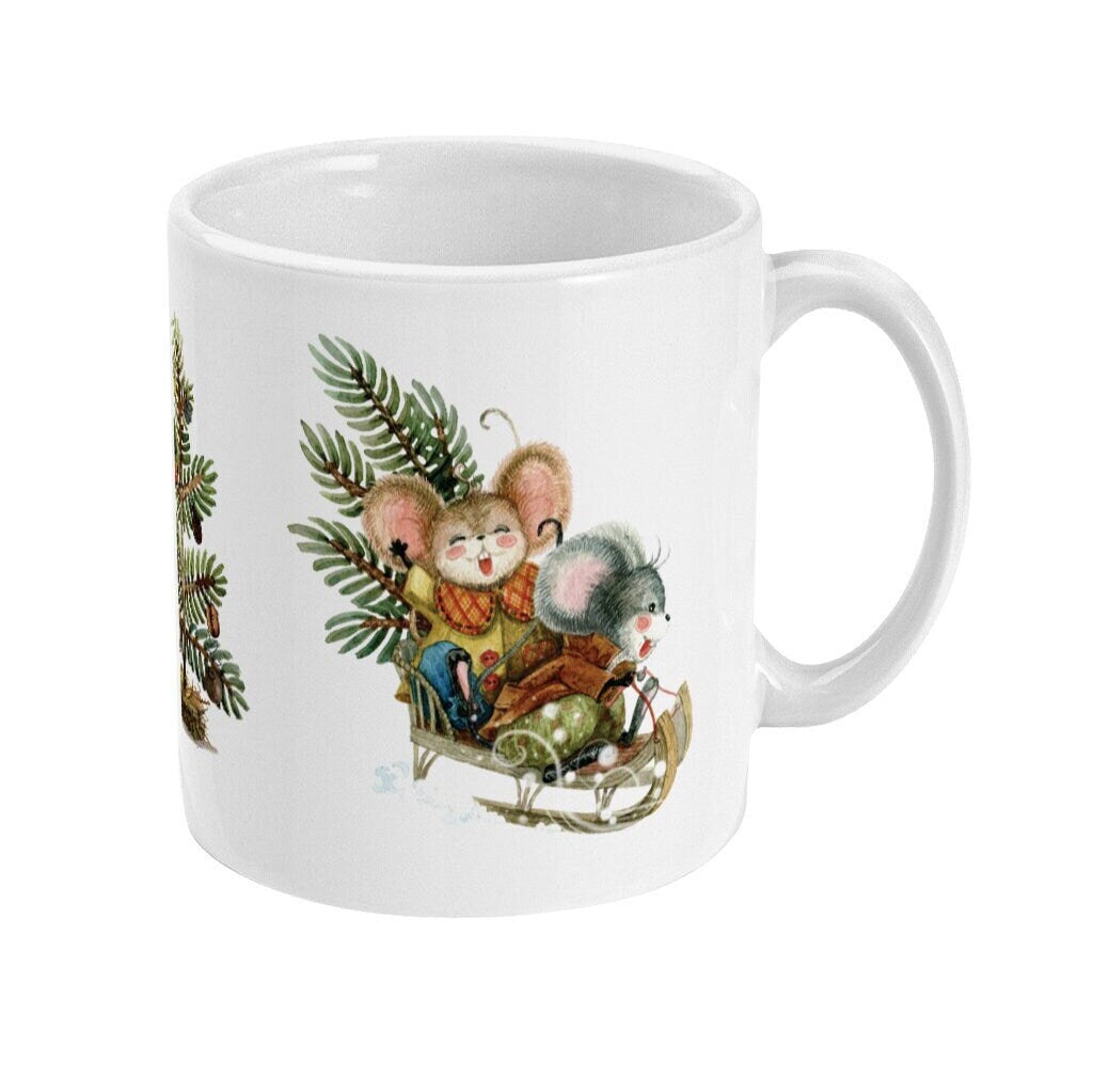 Winter Mice Mug, Christmas Mug, Cute Christmas, Christmas Mice, Festive Mug, Christmas Gift, Winter Wonderland, Mouse Mug