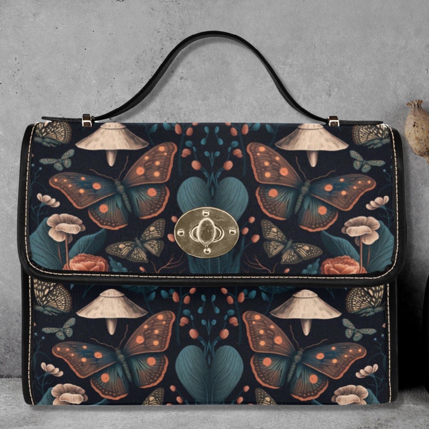 Dark Butterfly Satchel Bag