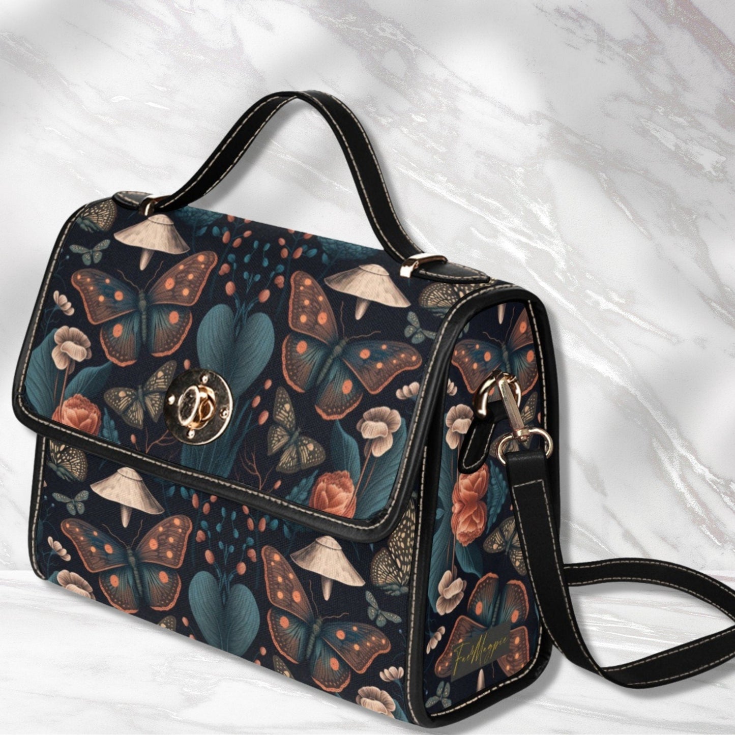 Dark Butterfly Satchel Bag