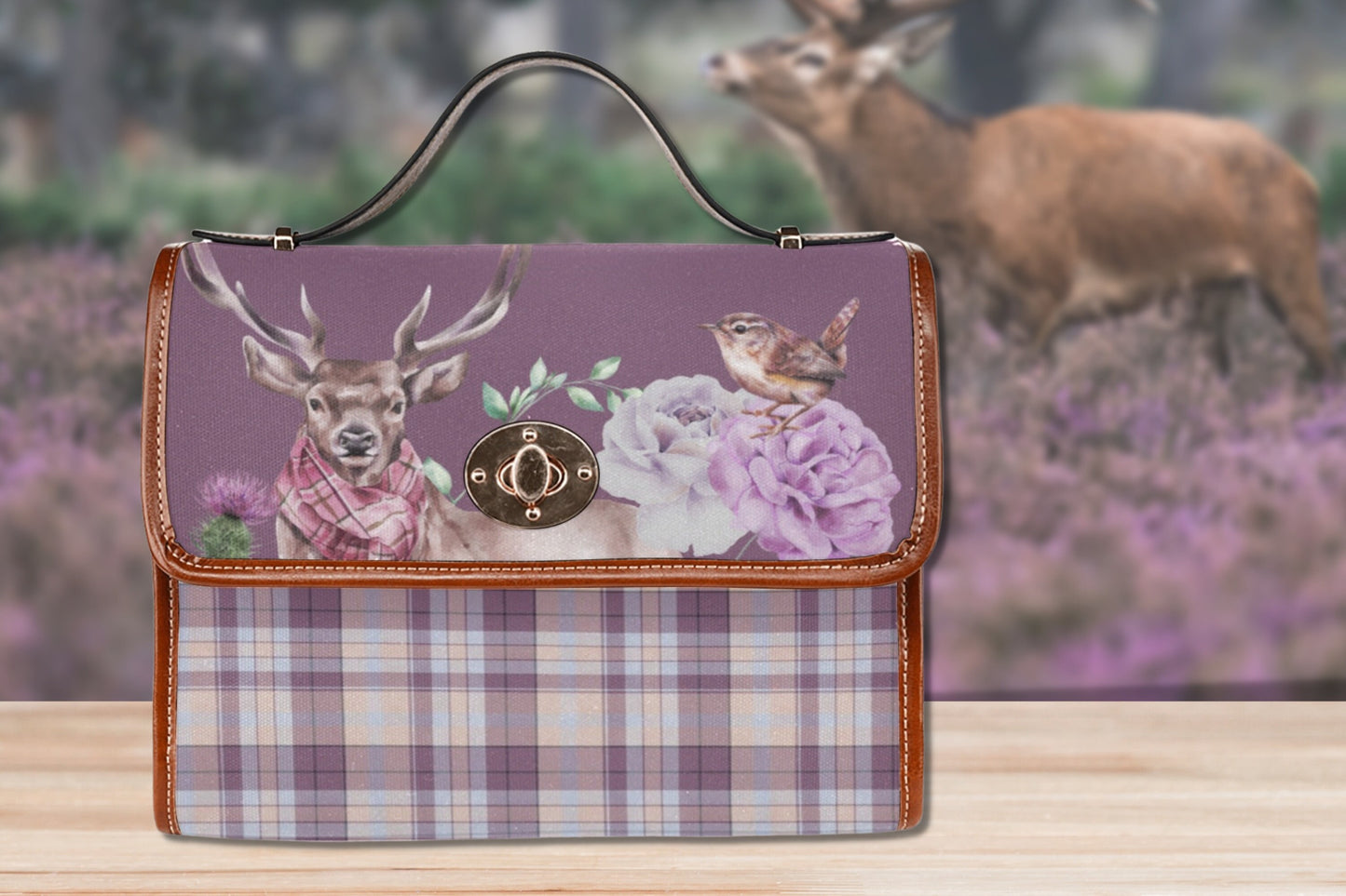 Highland Stag Satchel Bag